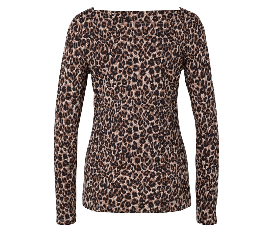 Haut à manches longues pour femmes avec imprimé animalier.