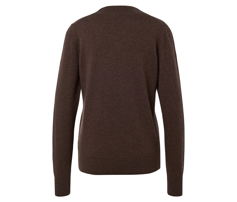 Vue arrière d'un pull marron.
