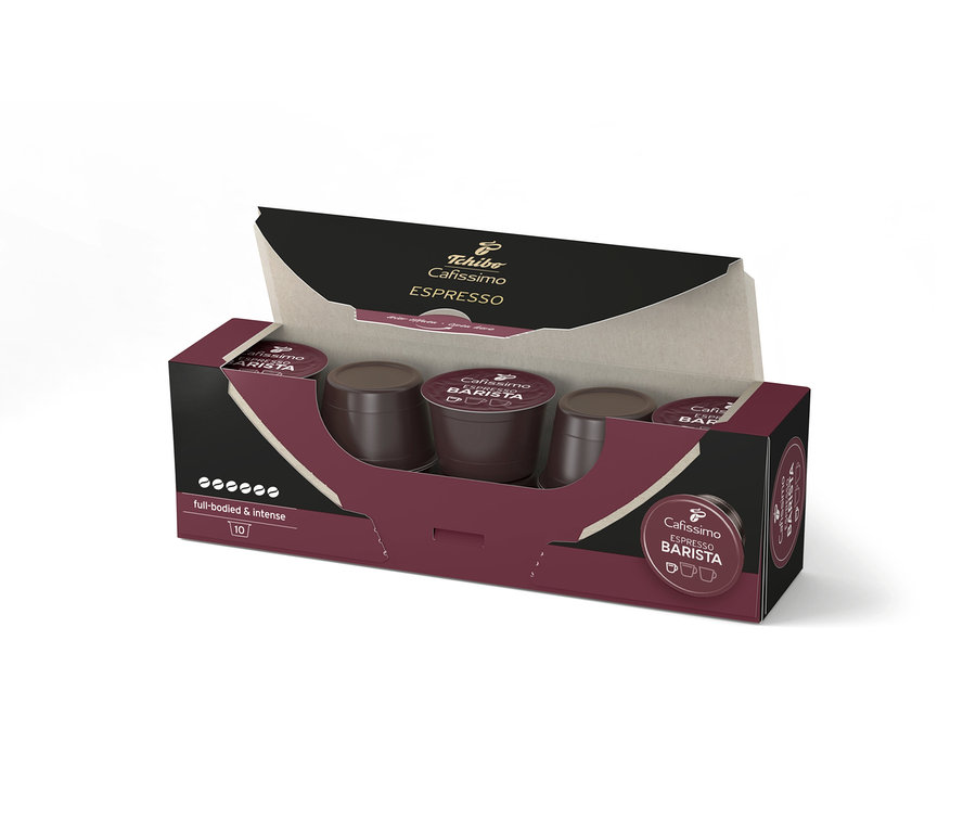 Paquet ouvert de 10 capsules Cafissimo BARISTA Espresso.