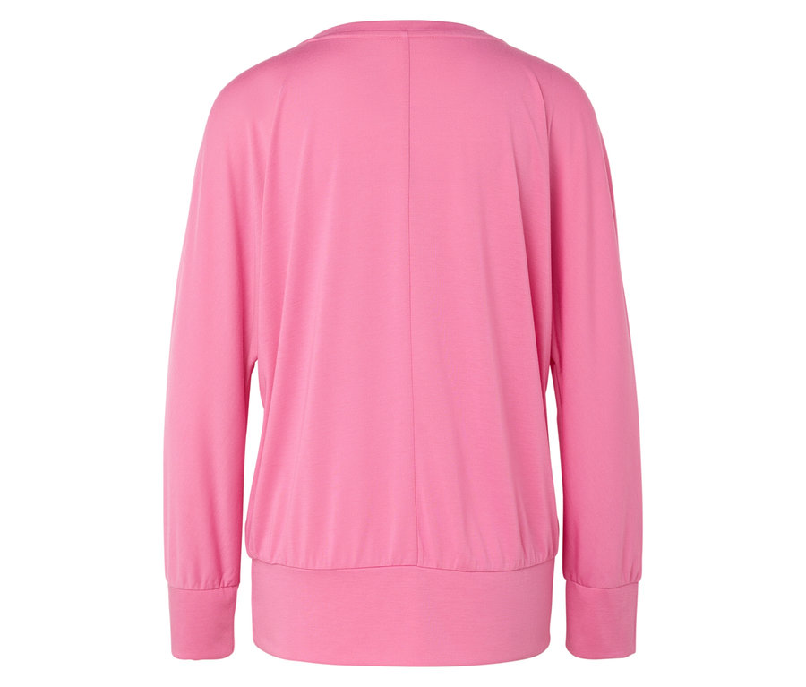 Sweat-shirt rose à manches longues vu de dos.
