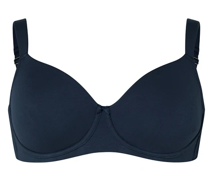 Soutien-gorge à armatures bleu foncé.