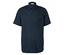 Chemise bleu foncé à manches courtes avec poche poitrine.