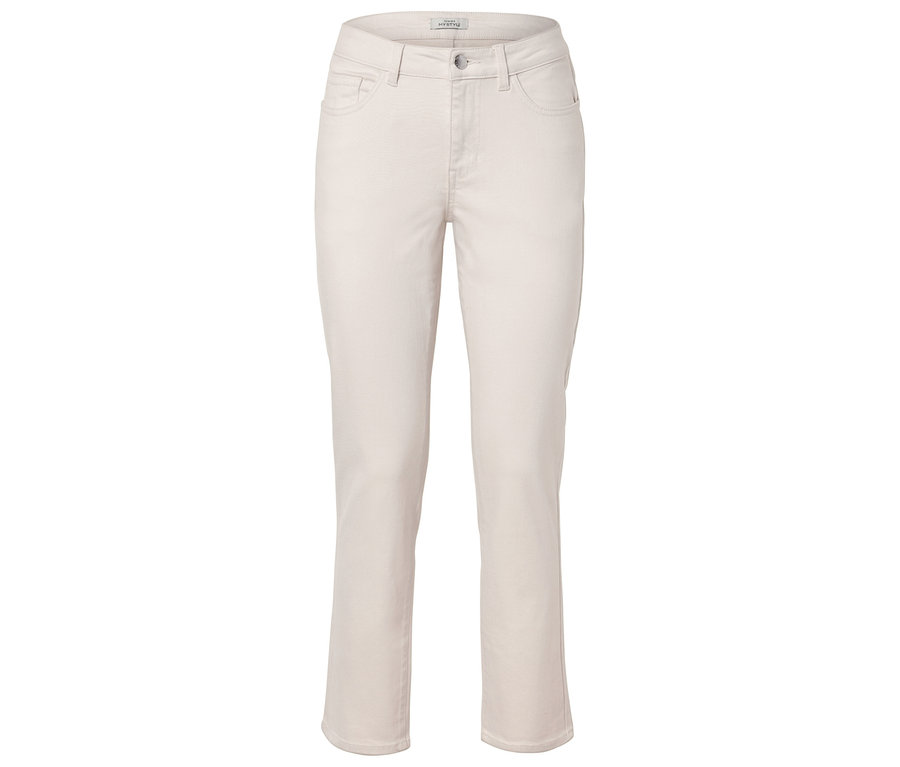 Pantalon long et clair sur fond blanc.