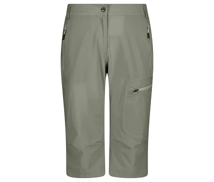 Pantacourt gris CMP pour femme en nylon stretch avec poches zippées.