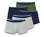 Gris chiné, bleu foncé, vert olive