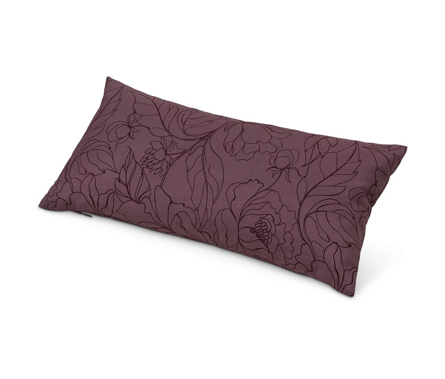 Coussin en pin des Alpes, env. 40 x 20 cm, avec motif floral.