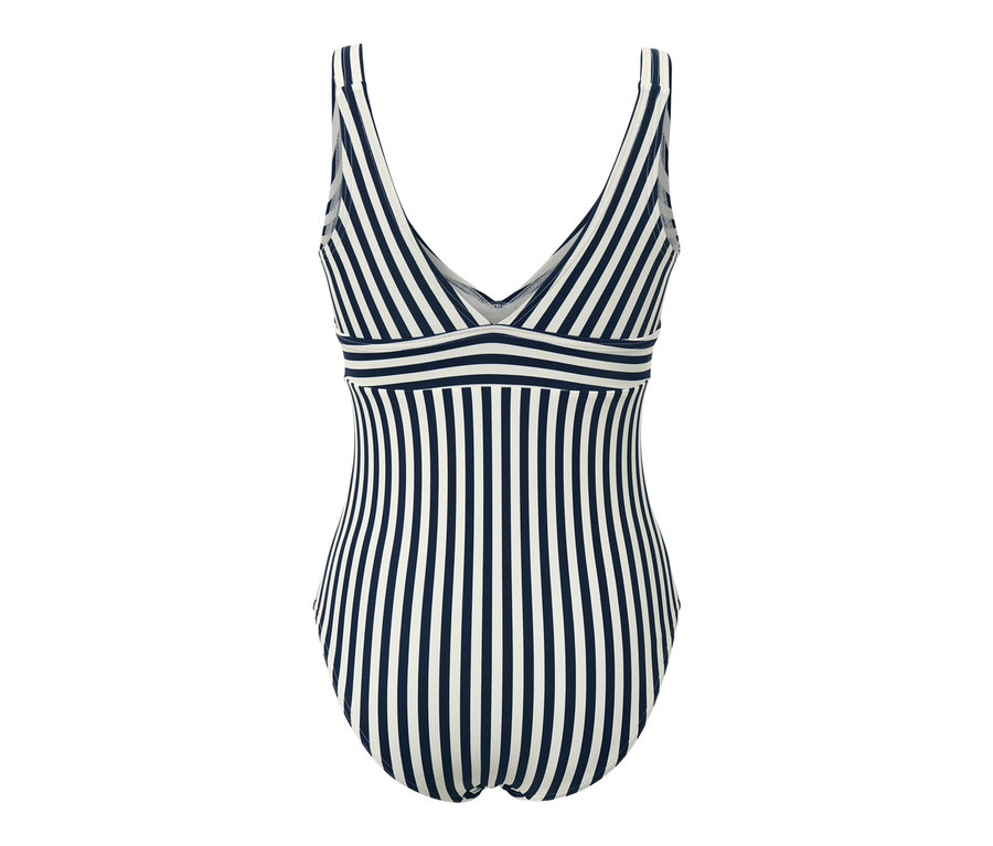 Maillot de bain rayé.