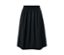 Une jupe noire en popeline avec une taille élastique.
