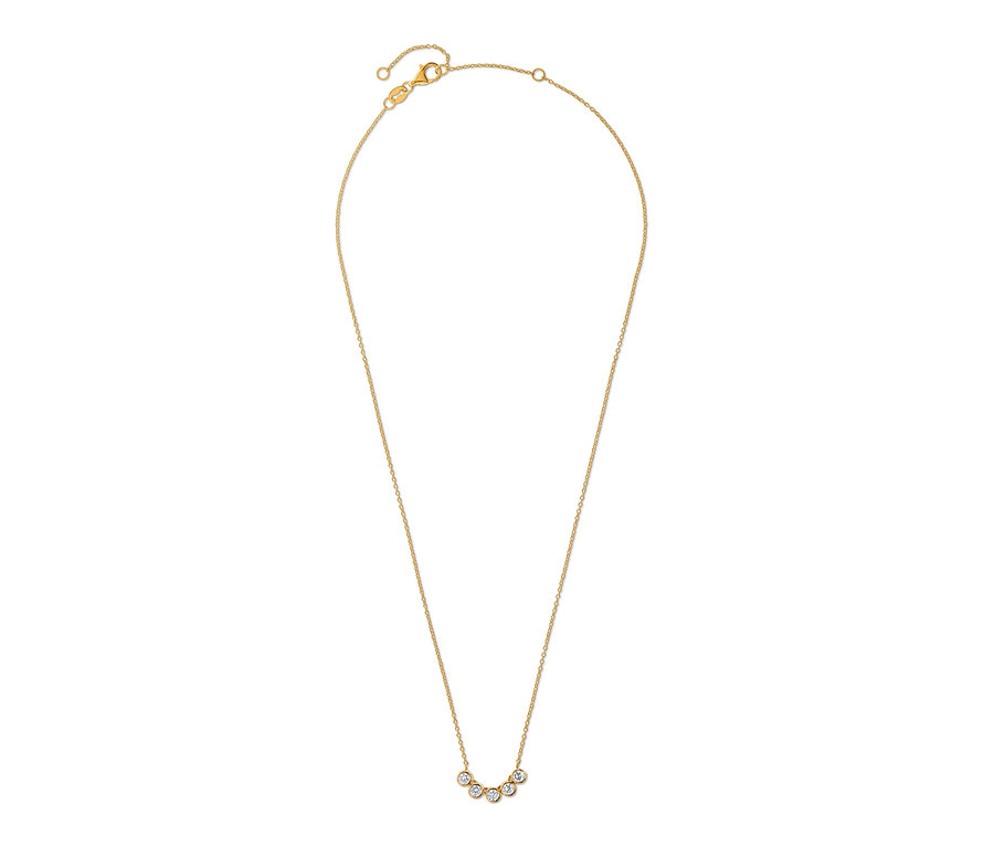 Chaîne en argent 925 Tennis zircon dorée.