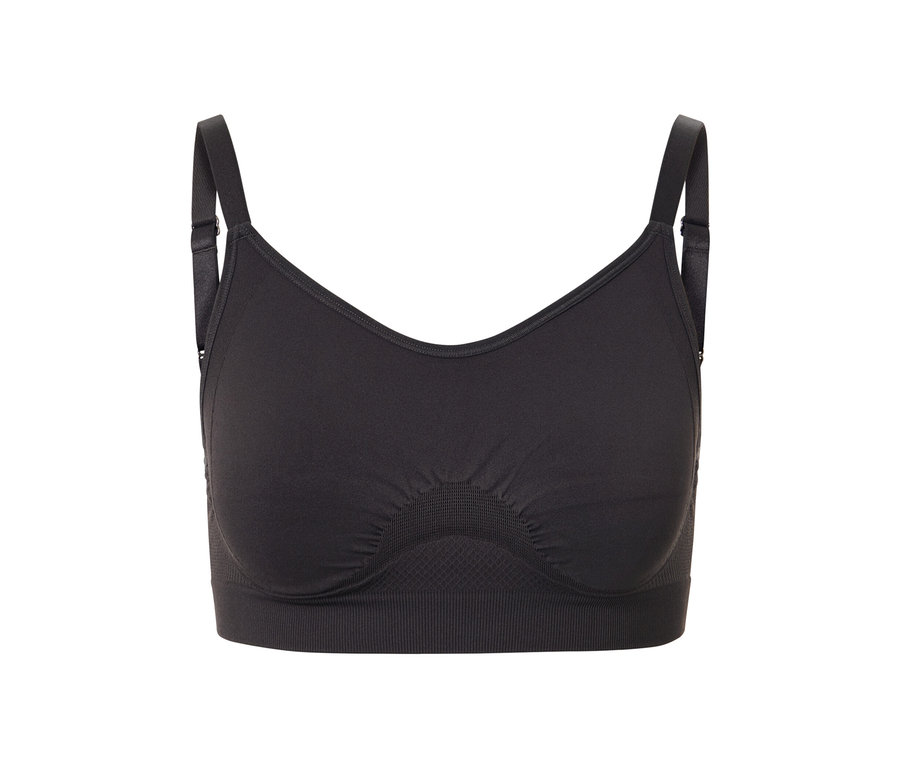 Gros plan sur un soutien-gorge de sport Seamless marron d'un ensemble de 2.