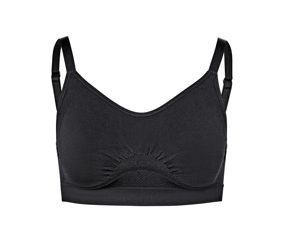 Soutien-gorge de sport noir sans coutures.