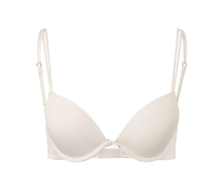Un soutien-gorge push-up beige.