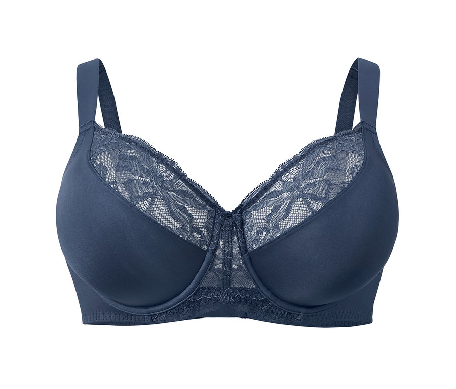 Soutien-gorge minimiseur bleu.