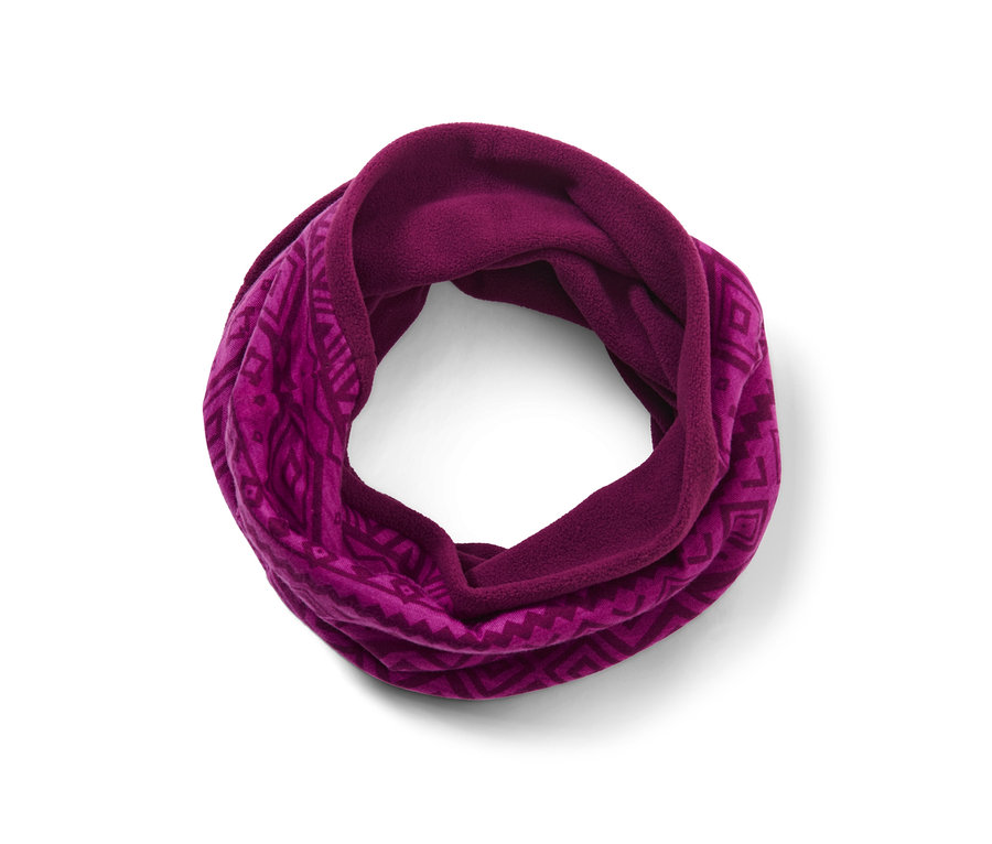 Col en polaire thermo rose vif.