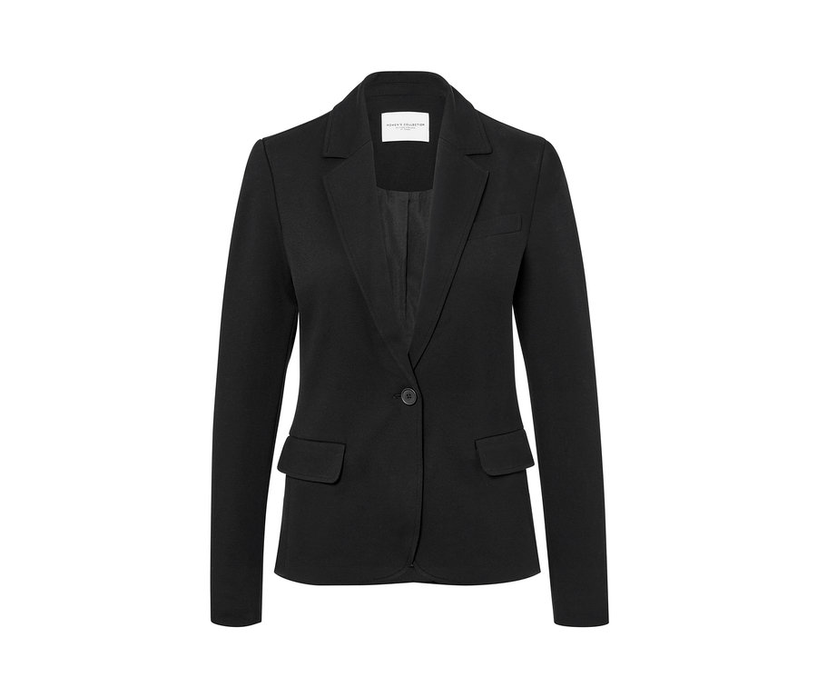 Blazer en jersey noir avec un bouton.