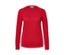 Pull en maille torsadée rouge.