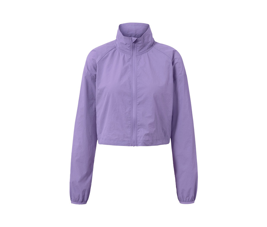 Veste de sport 3-en-1 violette zippée.