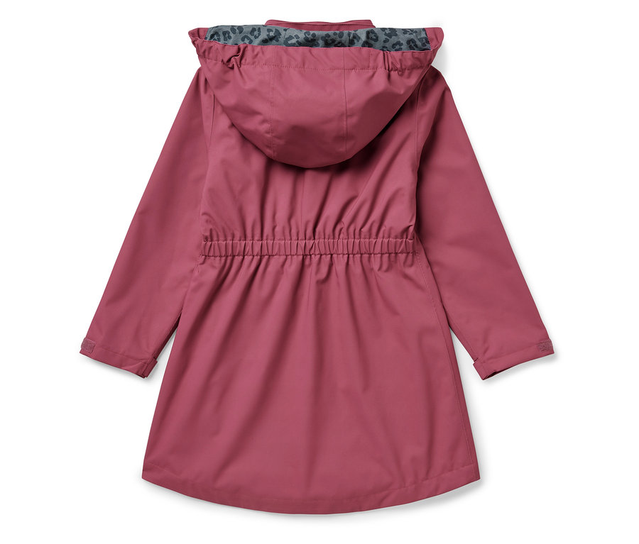 Vue arrière d'une parka de pluie pour enfants.