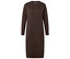 Robe marron tricotée à manches longues.