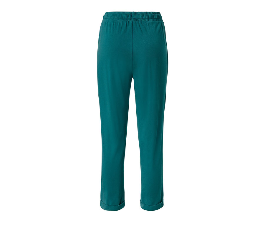 Pantalon de pyjama turquoise avec taille élastique.