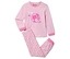 Pyjama rose à manches longues avec un imprimé de poupée Barbie.