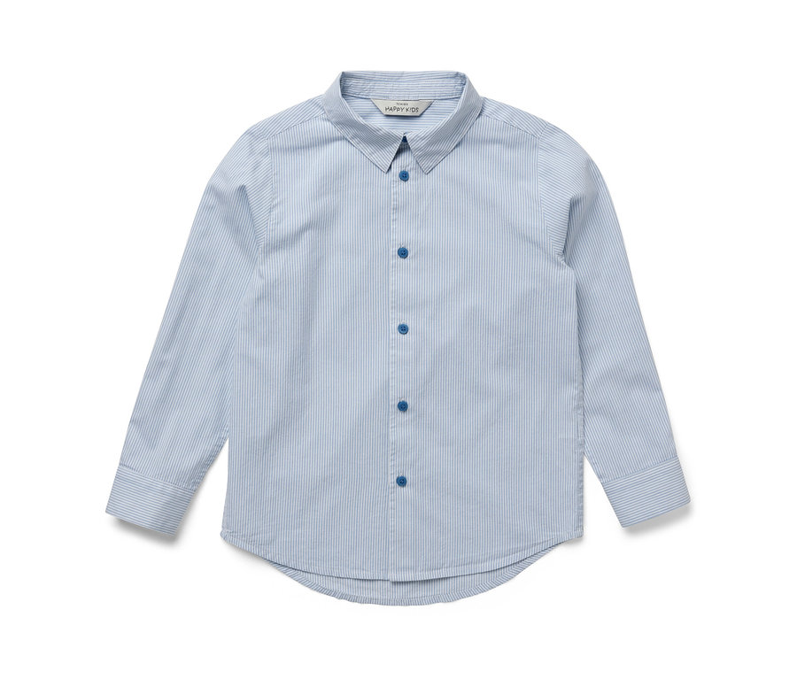 Chemise pour enfant à rayures bleues.