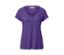 T-shirt violet en mélange avec modal à manches courtes et encolure en V.