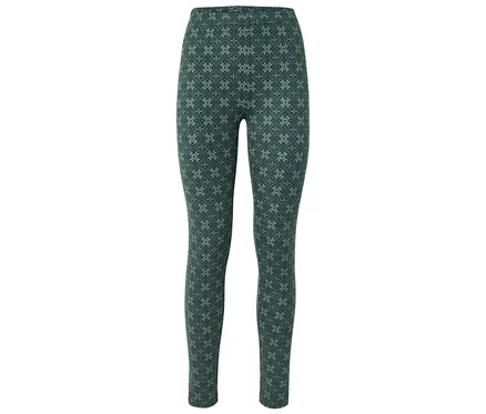 Legging vert avec motif floral vert clair.