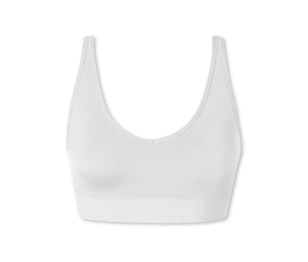 Brassière douce SCHIESSER blanche avec coussinets.