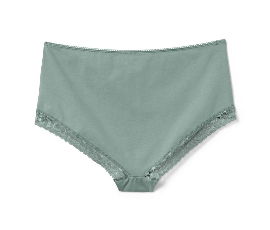 Slip taille haute, vert sauge.