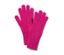 Une paire de gants en maille rose avec de la laine.