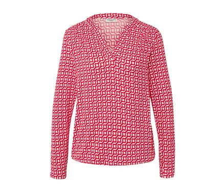 Blouse imprimée rouge.