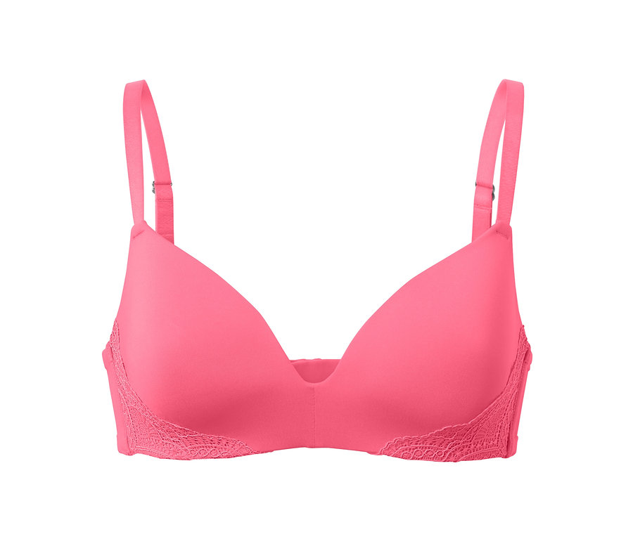 Soutien-gorge à coques souples rose vif.
