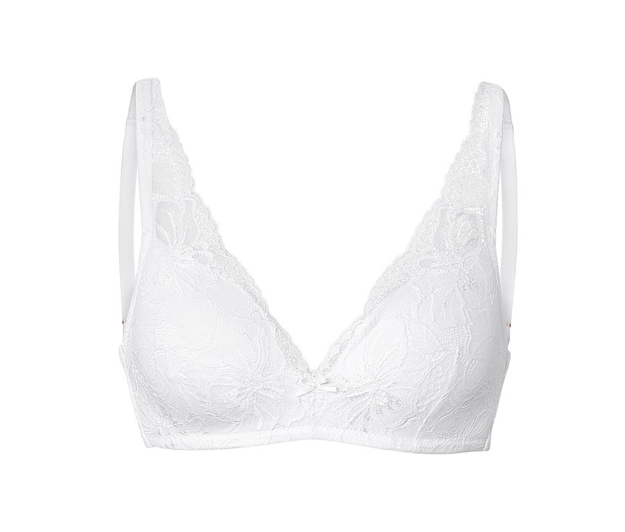 Soutien-gorge blanc à coques souples.