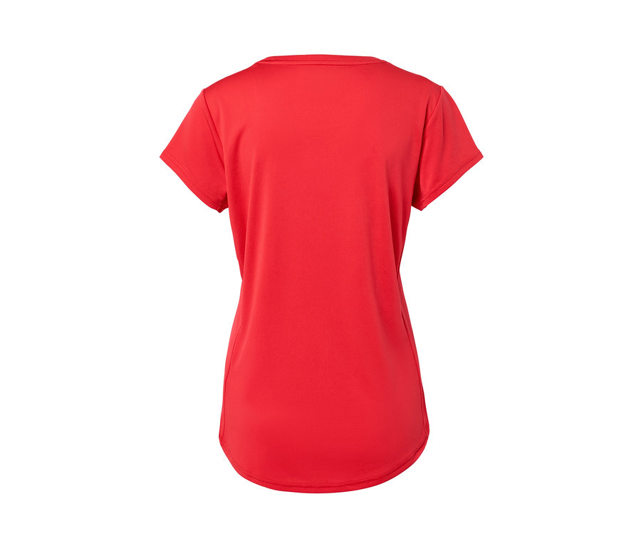 T-shirt de sport rouge vu de dos.