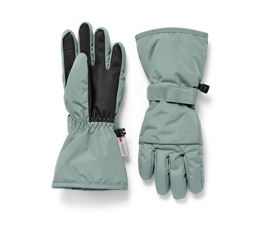 Gants d’hiver de ski pour enfant, vert.