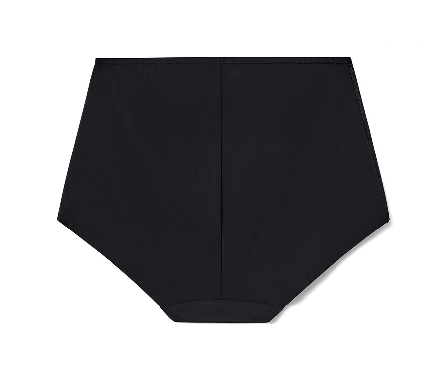 Culotte taille haute noire.