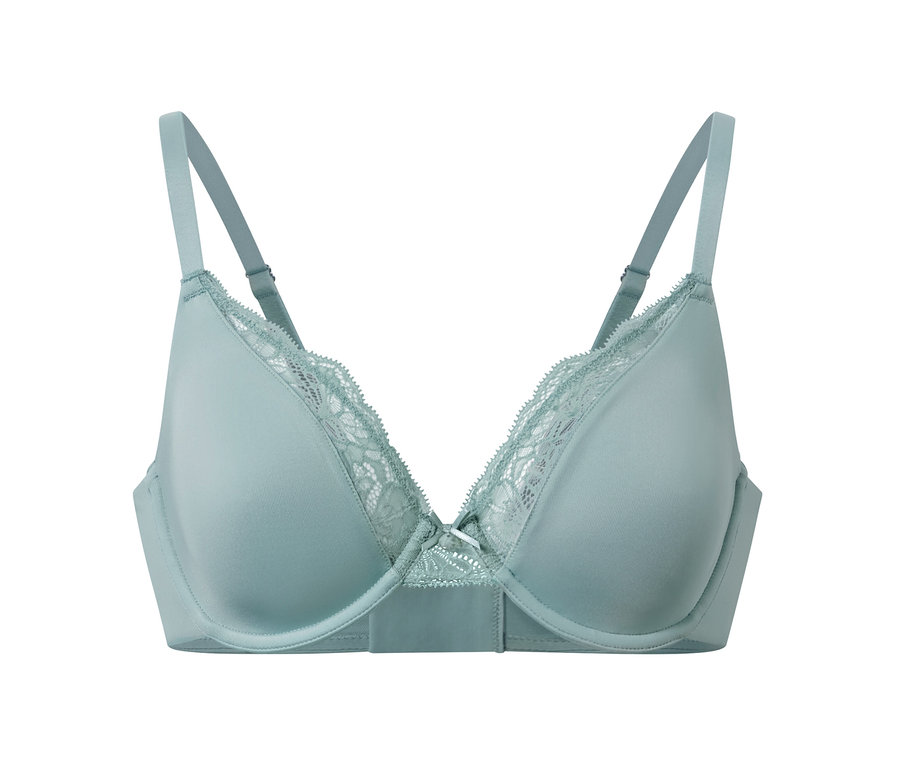 Soutien-gorge à armatures turquoise.