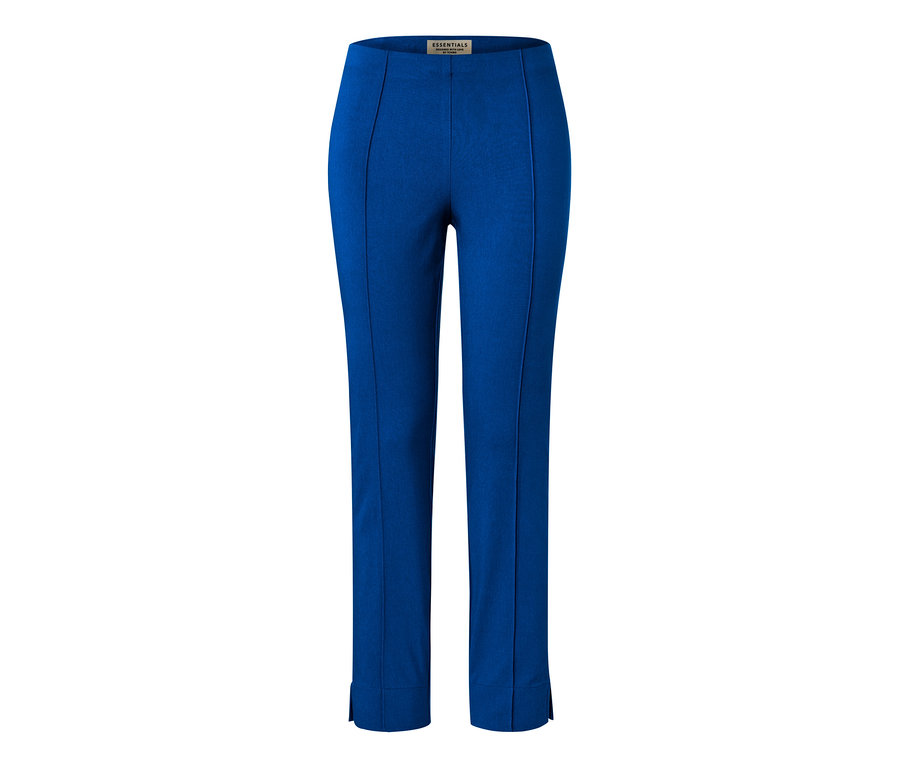 Pantalon stretch bleu cobalt.