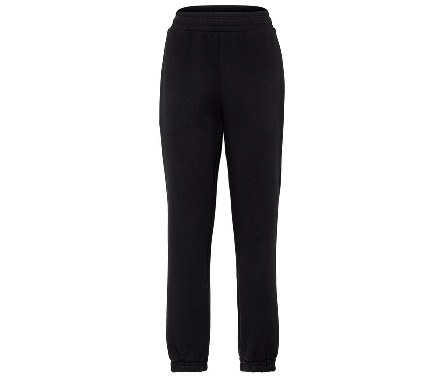 Pantalon de jogging noir avec taille élastique et poignets.
