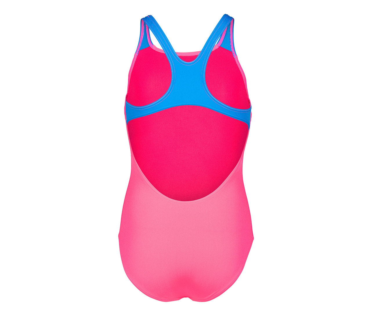 Maillot de bain rose vif arena Performance Poseidonia Swim Pro Back pour enfant vu de dos.