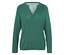 Chemisier à manches longues vert à pois blancs pour femme.