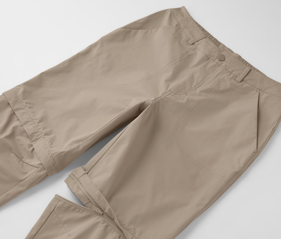 Pantalon fonctionnel 2 en 1, beige.