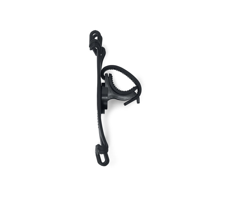 Support de smartphone noir pour vélo.
