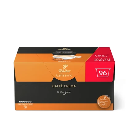 Un paquet de 96 capsules Cafissimo Caffè Crema vollmundig (intense).