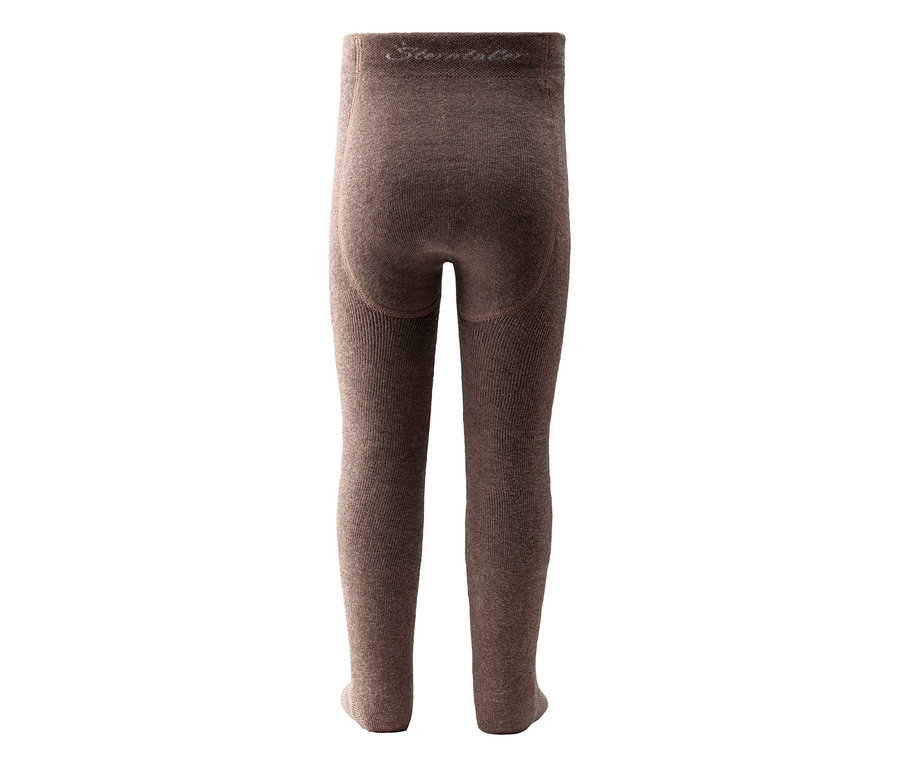 Collant côtelé marron, vu de dos, avec « Sterntaler » visible sur la ceinture.