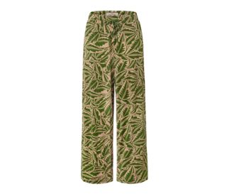 Vert avec imprimé beige de feuilles de palmier