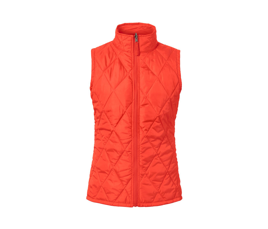 Gilet orange d'un manteau de pluie 3-en-1 avec gilet, avec fermeture éclair.