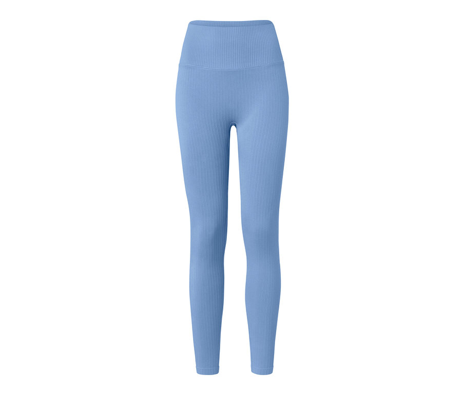Legging 7/8 sans coutures bleu clair.