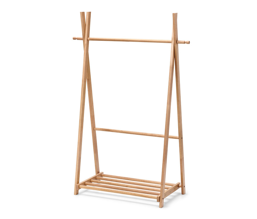 Tringle à vêtements en bois massif.